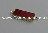 NGC5689 10*28mm - 10*30mm rectangle mookaite gemstone connectors