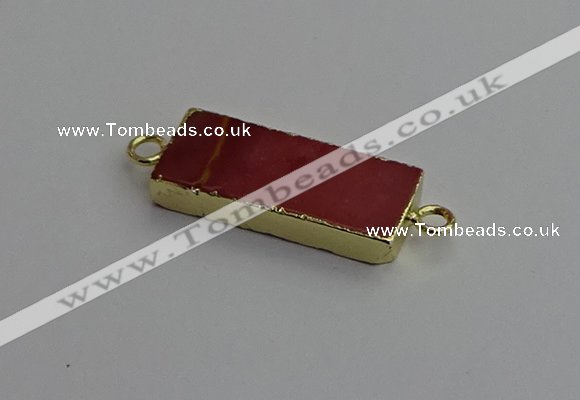 NGC5689 10*28mm - 10*30mm rectangle mookaite gemstone connectors