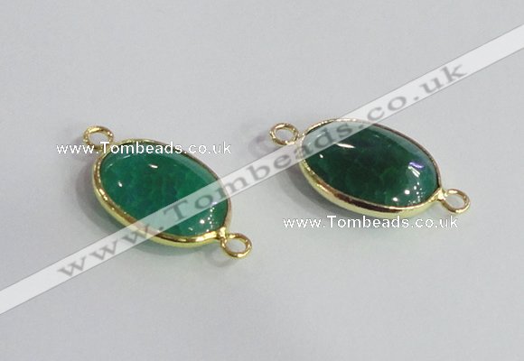 NGC572 13*18mm oval agate gemstone connectors wholesale