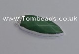 NGC5725 15*35mm - 16*45mm arrowhead green aventurine connectors