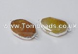 NGC575 18*25mm - 22*30mm freeform agate gemstone connectors