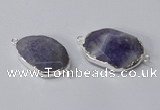 NGC576 18*25mm - 22*30mm freeform agate gemstone connectors