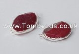 NGC577 18*25mm - 22*30mm freeform agate gemstone connectors