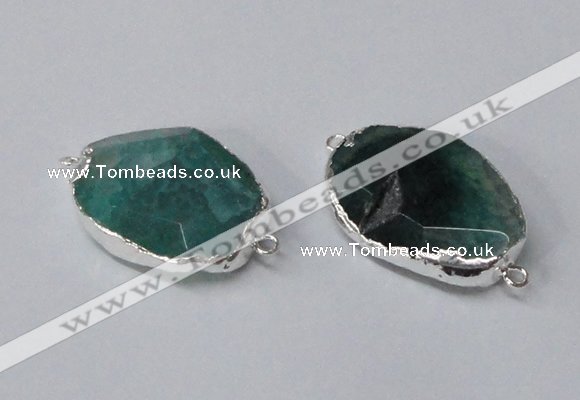 NGC579 18*25mm - 22*30mm freeform agate gemstone connectors