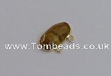 NGC5822 13*25mm faceted oval yellow tiger eye connectors wholesale