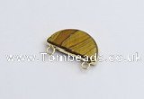 NGC5915 13*26mm moon yellow tiger eye connectors wholesale