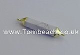 NGC5951 8*40mm tube white howlite connectors wholesale