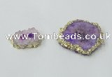 NGC602 15*20mm - 30*35mm freeform druzy agate connectors wholesale