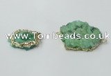 NGC605 15*20mm - 30*35mm freeform druzy agate connectors wholesale