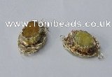 NGC609 22*30mm - 25*35mm freeform druzy agate connectors wholesale