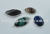 NGC64 25*35mm - 30*50mm freeform agate connectors wholesale