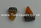 NGC6530 15*30mm - 20*40mm arrowhead agate gemstone connectors