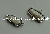 NGC6582 10*20mm - 12*25mm freeform pearl connectors wholesale