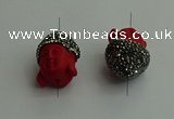 NGC6600 20*28mm buddha cinnabar connectors wholesale