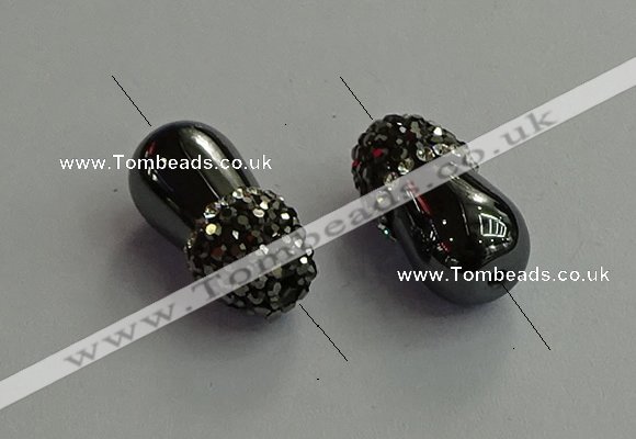 NGC6644 10*22mm teardrop hematite connectors wholesale