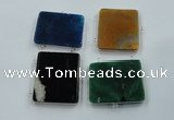 NGC67 45*55mm rectangle agate connectors wholesale