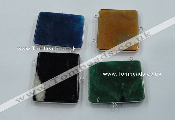 NGC67 45*55mm rectangle agate connectors wholesale