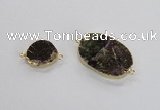 NGC689 15*20mm - 25*35mm freeform tourmaline gemstone connectors