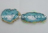 NGC704 45*75mm - 60*70mm freeform druzy agate connectors