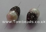 NGC7502 15*26mm teardrop shell pearl connectors wholesale