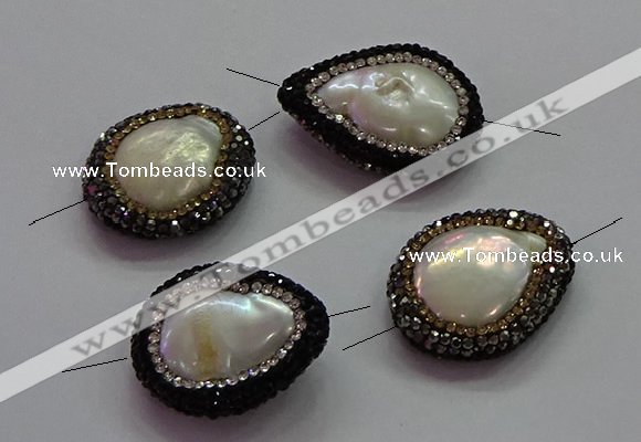NGC7509 22*25mm - 22*30mm freeform pearl connectors wholesale