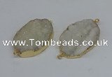 NGC8000 30*40mm - 35*45mm freeform druzy agate connectors