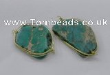 NGC846 25*35mm - 40*45mm freeform sea sediment jasper connectors