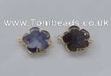 NGC852 28mm - 30mm flower agate gemstone connectors wholesale