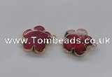 NGC853 28mm - 30mm flower agate gemstone connectors wholesale