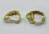 NGC911 40*60mm - 65*80mm freeform druzy agate connectors