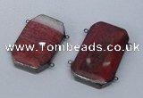 NGC969 35*55mm faceted octagonal agate connectors wholesale