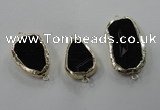 NGC97 25*30mm - 35*45mm freeform druzy agate connectors wholesale