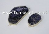 NGC995 20*30mm – 30*40mm freeform sodalite gemstone connectors