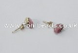 NGE149 4*6mm - 5*8mm freeform tourmaline gemstone earrings