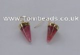 NGE155 11*20mm – 12*22mm cone agate gemstone earrings wholesale