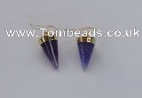 NGE159 11*20mm – 12*22mm cone agate gemstone earrings wholesale