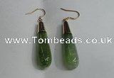 NGE16 10*40mm teardrop agate gemstone earrings wholesale