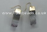 NGE20 10*25mm - 10*30mm freeform druzy amethyst earrings wholesale
