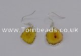 NGE206 18*20mm - 20*25mm freeform druzy agate gemstone earrings