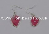 NGE208 18*20mm - 20*25mm freeform druzy agate gemstone earrings