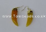 NGE227 10*40mm - 12*45mm oxhorn agate gemstone earrings wholesale