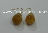 NGE234 15*20mm teardrop agate gemstone earrings wholesale