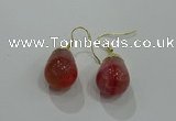 NGE236 15*20mm teardrop agate gemstone earrings wholesale