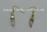 NGE250 5*16mm - 5*18mm sticks white crystal gemstone earrings