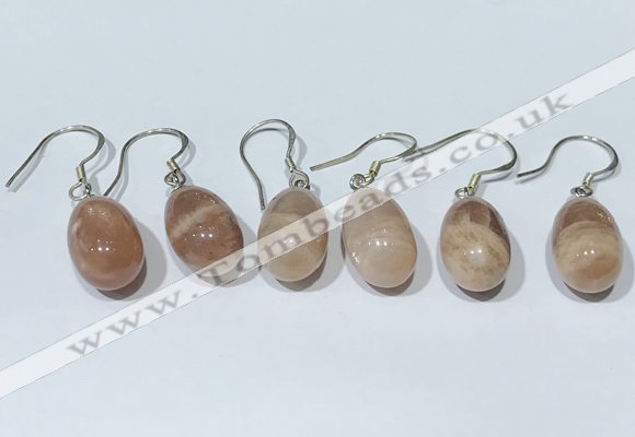 NGE412 10*14mm teardrop moonstone earrings wholesale