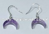 NGE432 10*14mm moon-shaped amethyst earrings wholesale