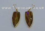 NGE5064 12*35mm - 15*40mm arrowhead yellow tiger eye pendants