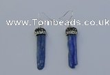 NGE5100 10*35mm - 15*45mm freeform blue kyanite earrings