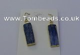 NGE5102 9*25mm rectangle blue kyanite earrings wholesale