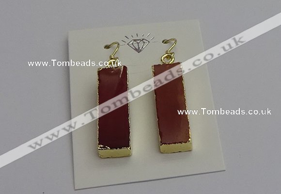 NGE5173 10*28mm - 10*30mm rectangle mookaite earrings